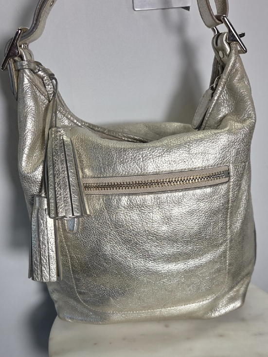 Coach Handbags - Coach Metallic Gold/silver Leather Shoulder Bag Vintage